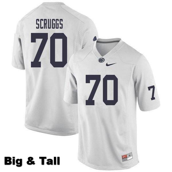 NCAA Nike Men's Penn State Nittany Lions Juice Scruggs #70 College Football Authentic Big & Tall White Stitched Jersey HXJ4798UT